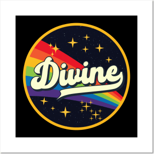 Divine // Rainbow In Space Vintage Style Posters and Art